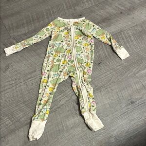 Caden Lane lucky charm zipper footie 12-18 month